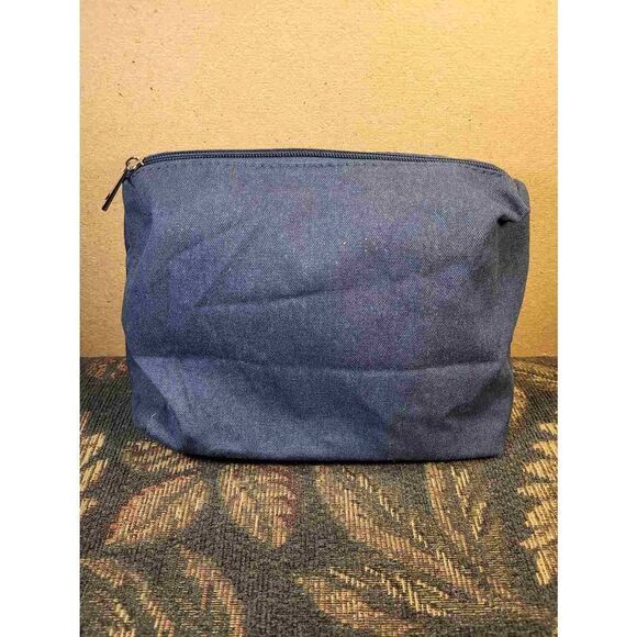 Blue Canvas Make-up Bag - Picture 2 of 5